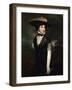 Portrait of Amy Bird, the actress, in black, a landscape beyond-Philpot Glyn Warren-Framed Giclee Print