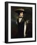 Portrait of Amy Bird, the actress, in black, a landscape beyond-Philpot Glyn Warren-Framed Giclee Print