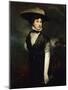 Portrait of Amy Bird, the actress, in black, a landscape beyond-Philpot Glyn Warren-Mounted Giclee Print