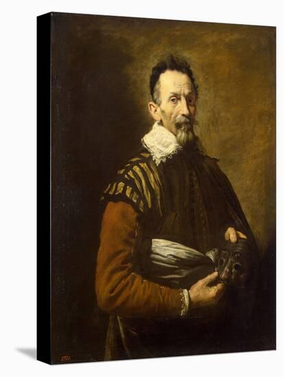 Portrait of an actor, 1620-1622-Domenico Fetti or Feti-Stretched Canvas