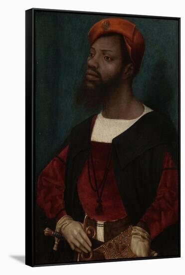 Portrait of an African Man (Christophle Le More?)-Jan Jansz Mostaert-Framed Stretched Canvas