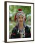 Portrait of an Akha Hill Tribe Woman in Traditional Clothing, Mae Hong Son Province-Gavin Hellier-Framed Photographic Print