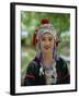 Portrait of an Akha Hill Tribe Woman in Traditional Clothing, Mae Hong Son Province-Gavin Hellier-Framed Photographic Print