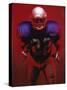 Portrait of an American Football Player Standing in a Tackle Pose-null-Stretched Canvas