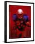 Portrait of an American Football Player Standing in a Tackle Pose-null-Framed Photographic Print