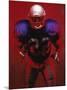 Portrait of an American Football Player Standing in a Tackle Pose-null-Mounted Photographic Print