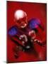 Portrait of an American Football Player Standing in a Tackle Pose-null-Mounted Photographic Print