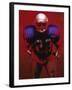 Portrait of an American Football Player Standing in a Tackle Pose-null-Framed Photographic Print