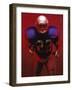 Portrait of an American Football Player Standing in a Tackle Pose-null-Framed Photographic Print