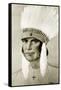 Portrait of an American Indian, 20th Century-null-Framed Stretched Canvas