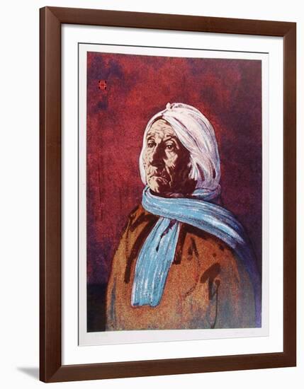 Portrait of an American Indian Woman-John Shemitt Houser-Framed Limited Edition