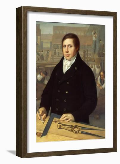 Portrait of an Architect, Berlin, 1820-W. Herbig-Framed Giclee Print