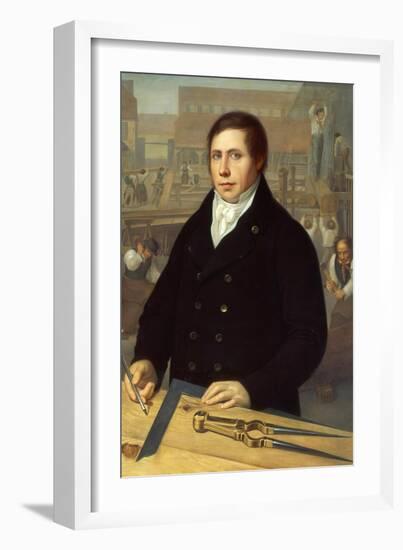 Portrait of an Architect, Berlin, 1820-W. Herbig-Framed Giclee Print