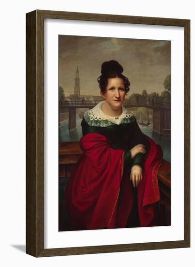 Portrait of an Architect's Wife, Berlin, 1821-W. Herbig-Framed Giclee Print