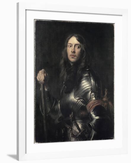 Portrait of an Armored Warrior-Sir Anthony Van Dyck-Framed Giclee Print