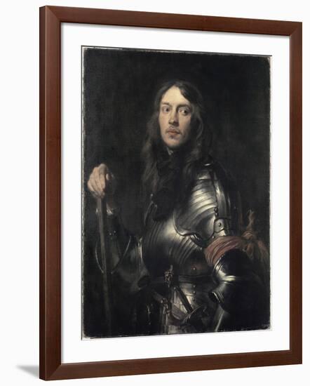 Portrait of an Armored Warrior-Sir Anthony Van Dyck-Framed Giclee Print