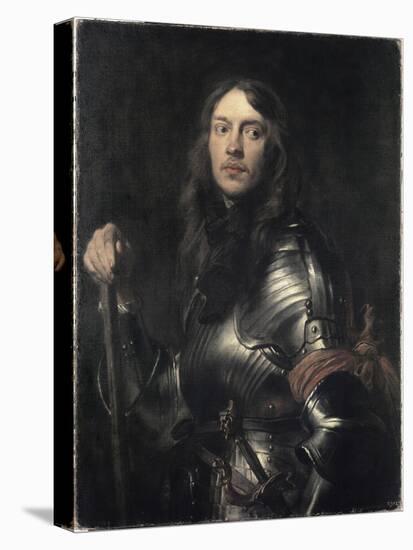 Portrait of an Armored Warrior-Sir Anthony Van Dyck-Stretched Canvas