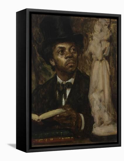 Portrait of an Art Connoisseur, possibly Ira Aldridge-Leon Herbo-Framed Stretched Canvas