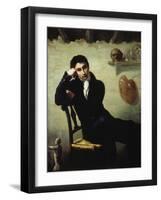 Portrait of an Artist in His Studio-Thomas Cole-Framed Giclee Print