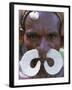 Portrait of an Asmat Man with Nose Ornament, Papua New Guinea, Pacific-Claire Leimbach-Framed Photographic Print