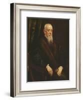 Portrait of an Elderly Gentleman, C.1575-Jacopo Robusti Tintoretto-Framed Giclee Print