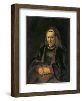 Portrait of an Elderly Woman, c. 1650-Rembrandt van Rijn-Framed Giclee Print