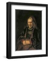 Portrait of an Elderly Woman, c. 1650-Rembrandt van Rijn-Framed Giclee Print