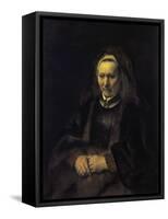 Portrait of an Elderly Woman-Rembrandt van Rijn-Framed Stretched Canvas