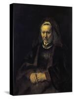 Portrait of an Elderly Woman-Rembrandt van Rijn-Stretched Canvas
