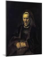 Portrait of an Elderly Woman-Rembrandt van Rijn-Mounted Giclee Print