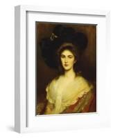 Portrait of an Elegant Lady in a Black Hat-Albert Lynch-Framed Giclee Print