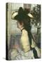 Portrait of an Elegant Young Woman-James Tissot-Stretched Canvas