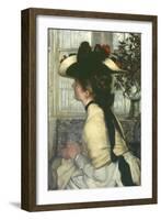 Portrait of an Elegant Young Woman-James Tissot-Framed Giclee Print