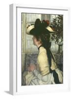 Portrait of an Elegant Young Woman-James Tissot-Framed Giclee Print