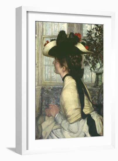 Portrait of an Elegant Young Woman-James Tissot-Framed Giclee Print