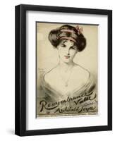 Portrait of an Elegant Young Woman-Lewis Baumer-Framed Art Print