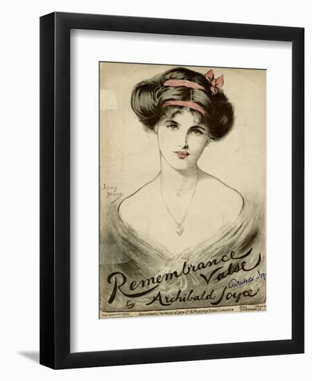 Portrait of an Elegant Young Woman-Lewis Baumer-Framed Art Print