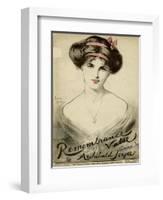 Portrait of an Elegant Young Woman-Lewis Baumer-Framed Art Print