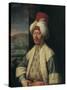Portrait of an European in Turkish Costume, Second Half of the 18th C-Antoine de Favray-Stretched Canvas
