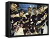 Portrait of an Ice Hockey Team-null-Framed Stretched Canvas