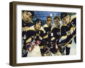 Portrait of an Ice Hockey Team-null-Framed Photographic Print