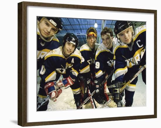 Portrait of an Ice Hockey Team-null-Framed Photographic Print