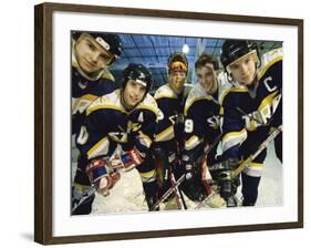 Portrait of an Ice Hockey Team-null-Framed Photographic Print