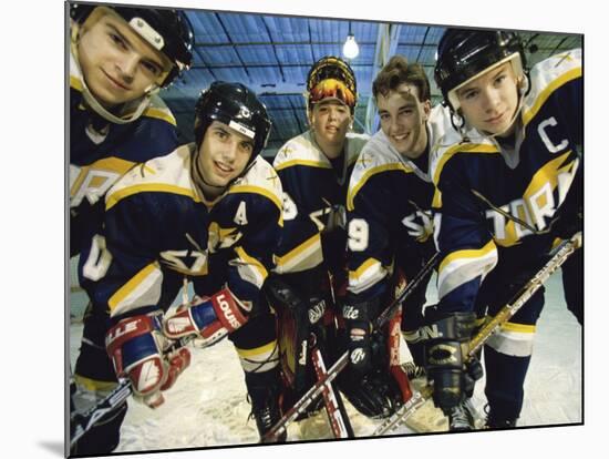 Portrait of an Ice Hockey Team-null-Mounted Photographic Print