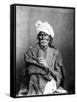 Portrait of an Indian Man, from 'The Costumes and People of India', C.1860s-Willoughby Wallace Hooper-Framed Stretched Canvas