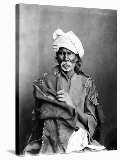 Portrait of an Indian Man, from 'The Costumes and People of India', C.1860s-Willoughby Wallace Hooper-Stretched Canvas