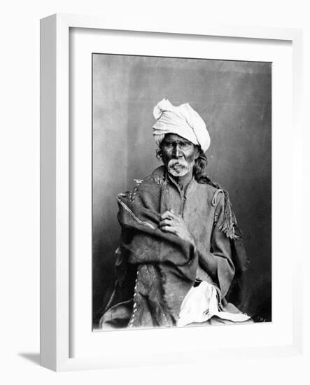 Portrait of an Indian Man, from 'The Costumes and People of India', C.1860s-Willoughby Wallace Hooper-Framed Photographic Print