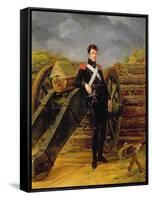 Portrait of an Officer in the Garde Nationale-Horace Vernet-Framed Stretched Canvas