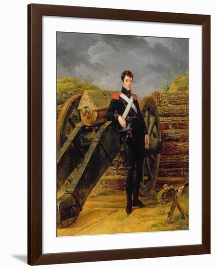 Portrait of an Officer in the Garde Nationale-Horace Vernet-Framed Giclee Print