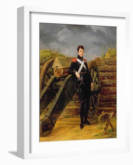 Portrait of an Officer in the Garde Nationale-Horace Vernet-Framed Giclee Print